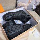 Louis Vuitton Boombox Sneaker Boot Patent Monogram Material Black For Women LV