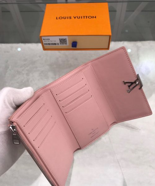 1:1 Replica Louis Vuitton Capucines Sweet Brogues Taurillon Pink For Women, Women's Wallets 5.3in/13.5cm LV 