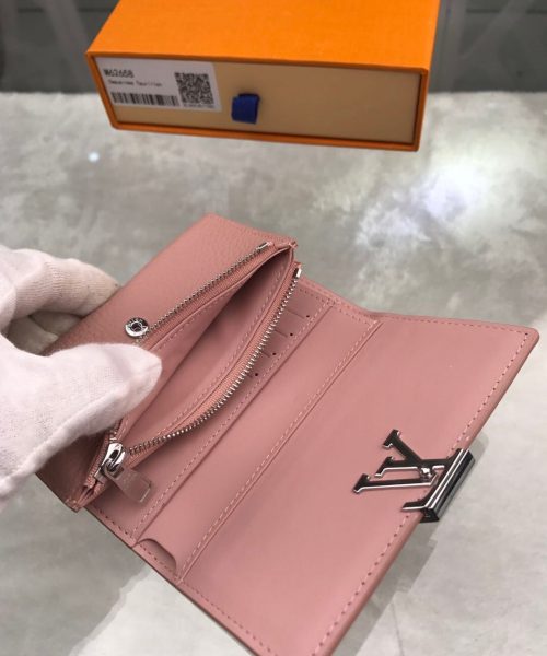 1:1 Replica Louis Vuitton Capucines Sweet Brogues Taurillon Pink For Women, Women's Wallets 5.3in/13.5cm LV 