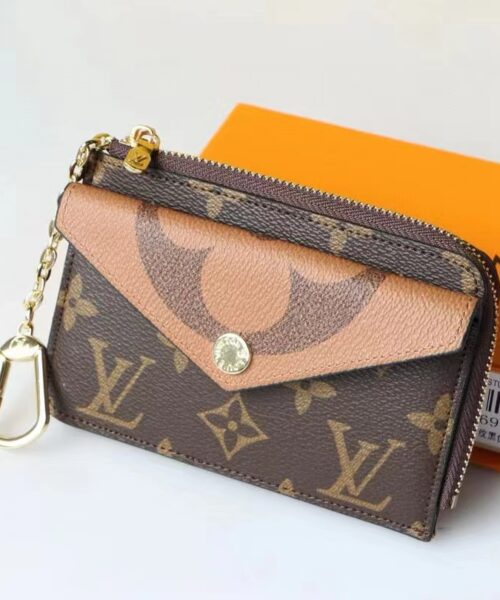 Louis Vuitton Card Holder Recto Verso Monogram and Monogram Reverse Canvas For Women, Women's Wallets 5.1in/13cm LV