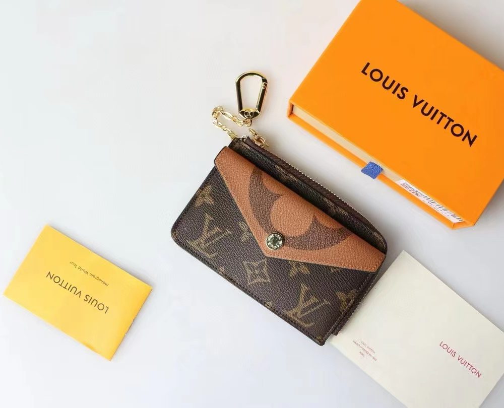 1:1 Replica Louis Vuitton Card Holder Recto Verso Monogram and Monogram Reverse Canvas For Women, Women's Wallets 5.1in/13cm LV