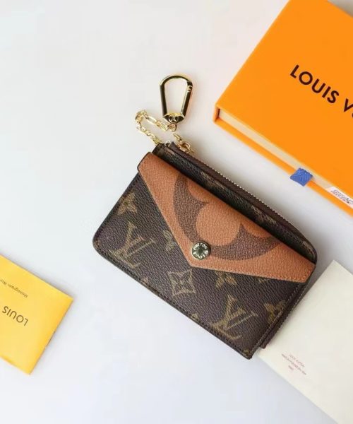 1:1 Replica Louis Vuitton Card Holder Recto Verso Monogram and Monogram Reverse Canvas For Women, Women's Wallets 5.1in/13cm LV