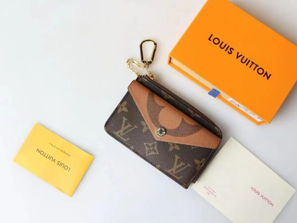 Louis Vuitton Card Holder Recto Verso Monogram and Monogram Reverse Canvas For Women, Women's Wallets 5.1in/13cm LV