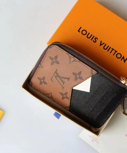 1:1 Replica Louis Vuitton Card Holder Recto Verso Monogram and Monogram Reverse Canvas For Women, Women's Wallets 5.1in/13cm LV