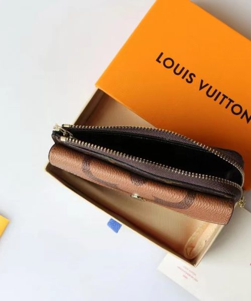 1:1 Replica Louis Vuitton Card Holder Recto Verso Monogram and Monogram Reverse Canvas For Women, Women's Wallets 5.1in/13cm LV