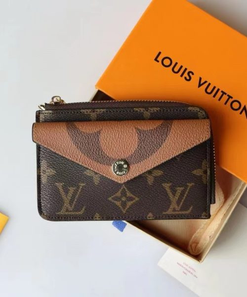 1:1 Replica Louis Vuitton Card Holder Recto Verso Monogram and Monogram Reverse Canvas For Women, Women's Wallets 5.1in/13cm LV