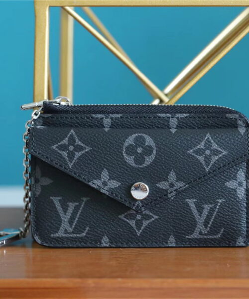 Louis Vuitton Card Holder Recto Verso Monogram Eclipse For Women, Women's Wallets 5.1in/13cm LV