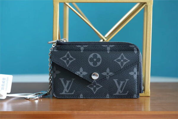 Louis Vuitton Card Holder Recto Verso Monogram Eclipse For Women, Women's Wallets 5.1in/13cm LV
