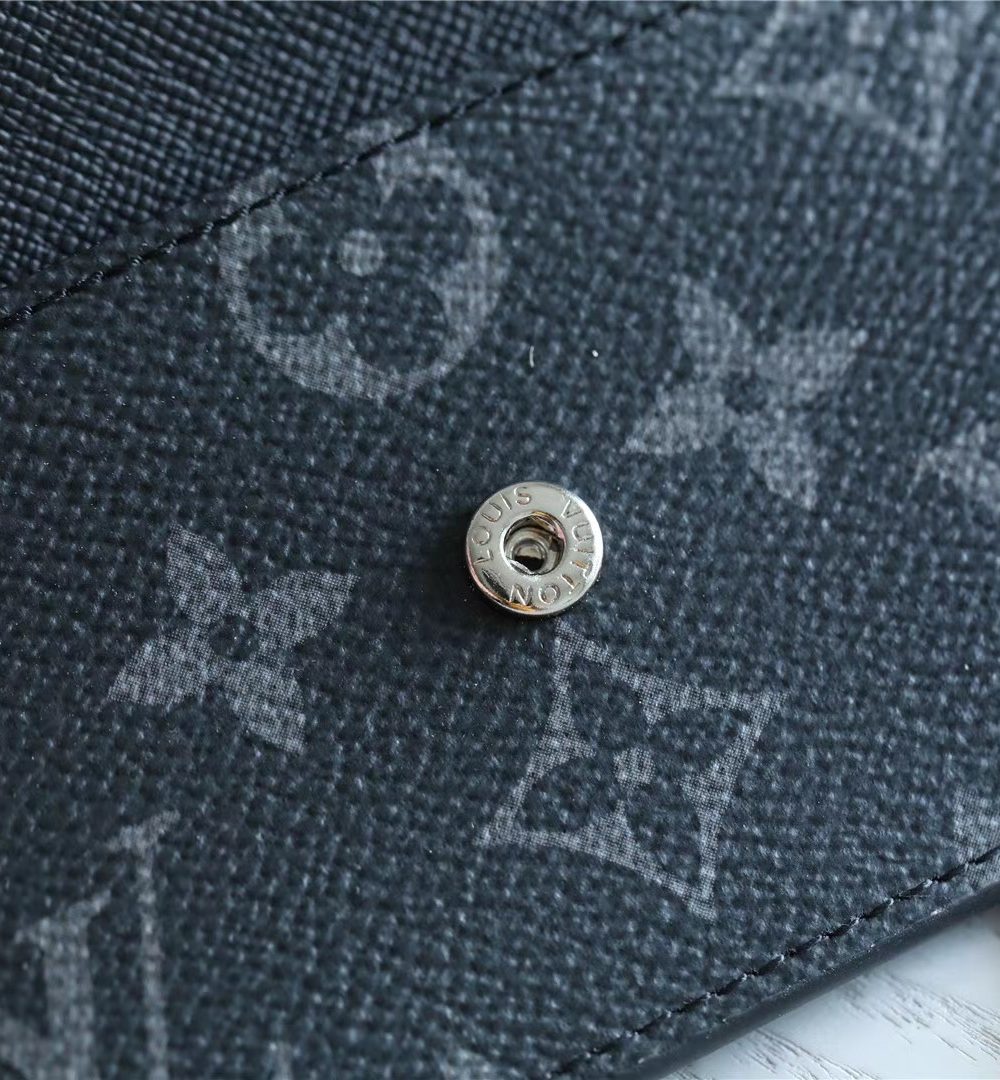 1:1 Replica Louis Vuitton Card Holder Recto Verso Monogram Eclipse For Women, Women's Wallets 5.1in/13cm LV