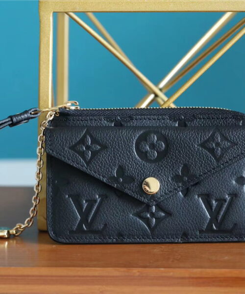 Louis Vuitton Card Holder Recto Verso Monogram Empreinte Black For Women, Women's Wallets 5.1in/13cm LV M69421