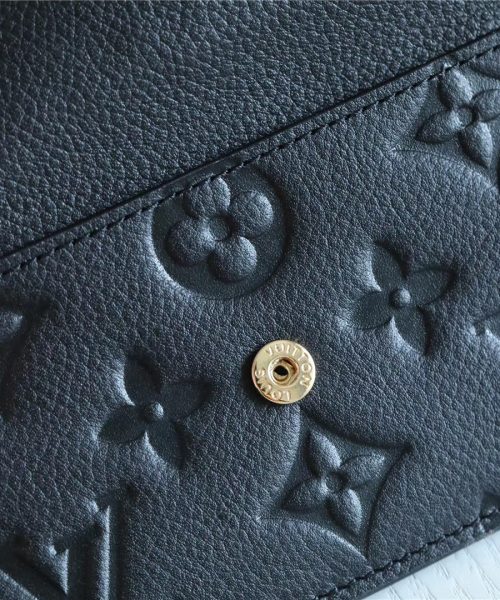 1:1 Replica Louis Vuitton Card Holder Recto Verso Monogram Empreinte Black For Women, Women's Wallets 5.1in/13cm LV M69421