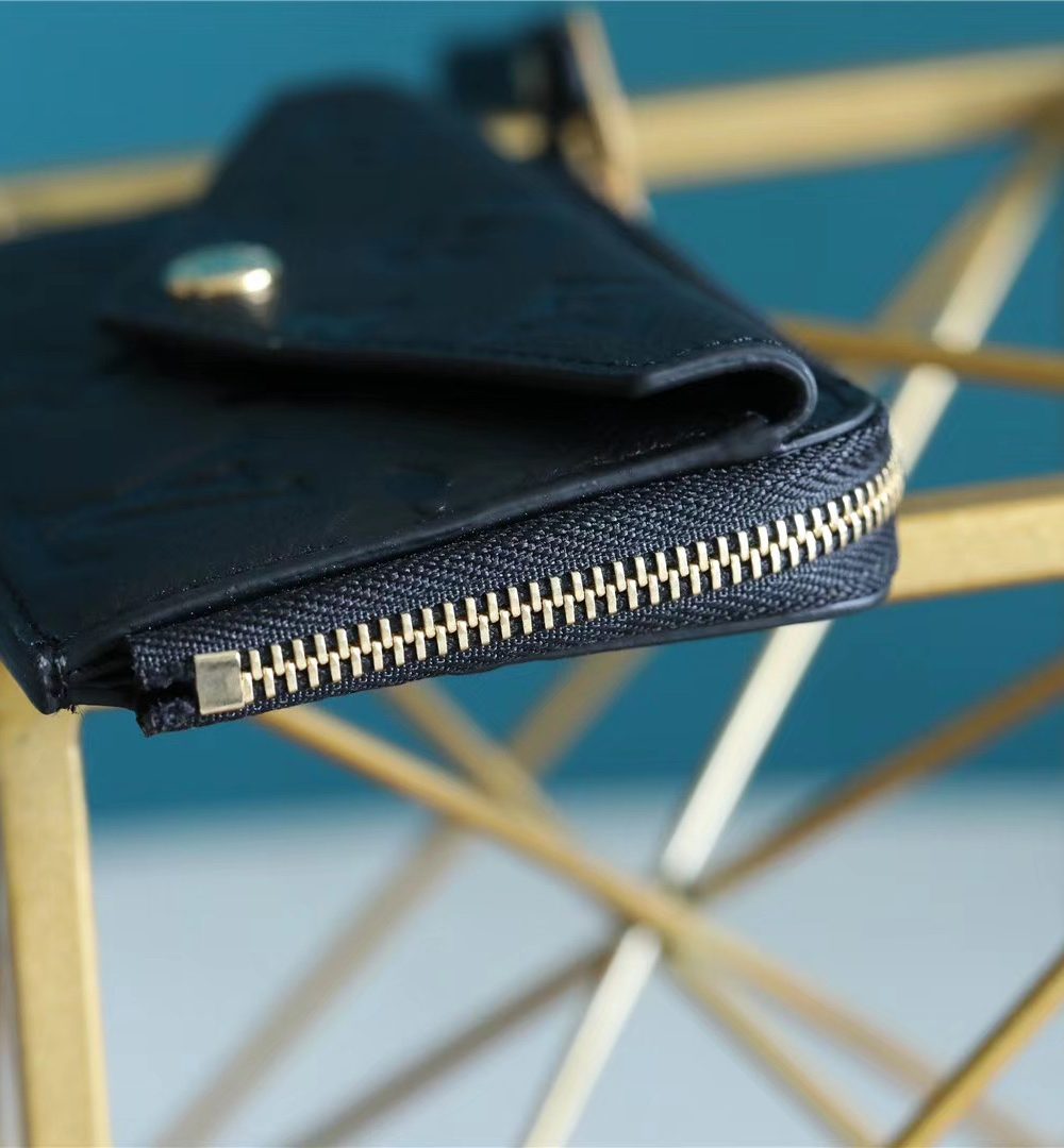 1:1 Replica Louis Vuitton Card Holder Recto Verso Monogram Empreinte Black For Women, Women's Wallets 5.1in/13cm LV M69421