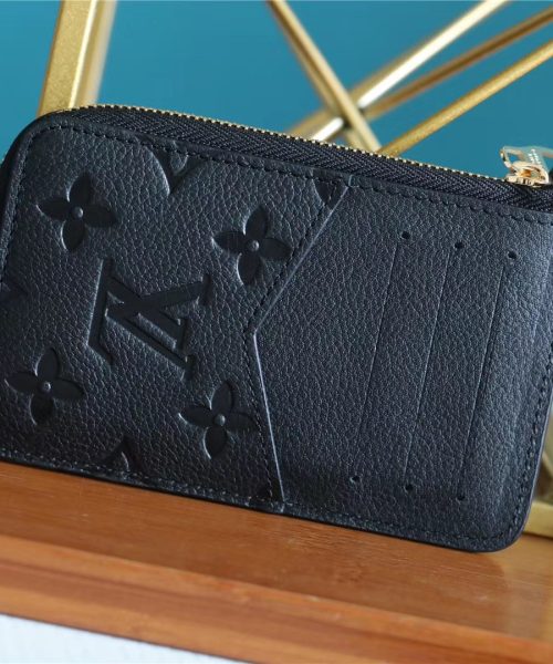 1:1 Replica Louis Vuitton Card Holder Recto Verso Monogram Empreinte Black For Women, Women's Wallets 5.1in/13cm LV M69421