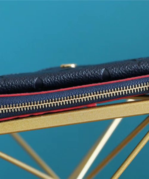 1:1 Replica Louis Vuitton Card Holder Recto Verso Monogram Empreinte Navy Blue / Red For Women, Women's Wallets 5.1in/13cm LV M69420