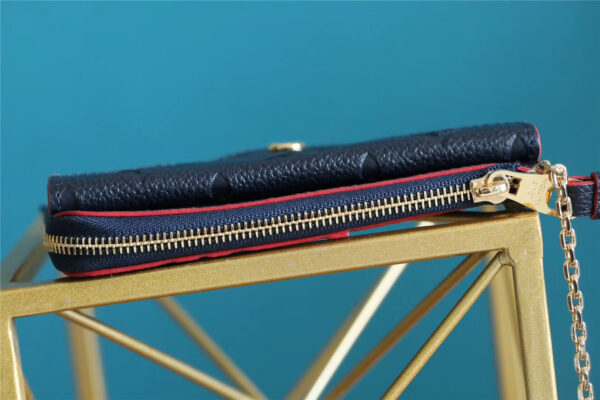 Louis Vuitton Card Holder Recto Verso Monogram Empreinte Navy Blue / Red For Women, Women's Wallets 5.1in/13cm LV M69420