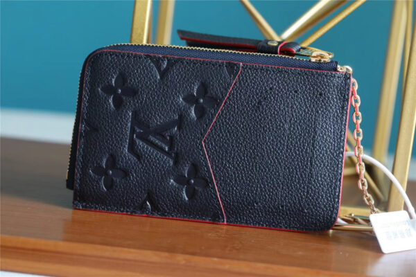 Louis Vuitton Card Holder Recto Verso Monogram Empreinte Navy Blue / Red For Women, Women's Wallets 5.1in/13cm LV M69420