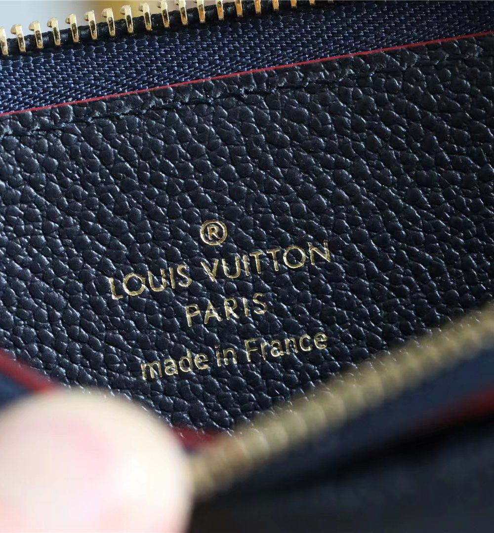 1:1 Replica Louis Vuitton Card Holder Recto Verso Monogram Empreinte Navy Blue / Red For Women, Women's Wallets 5.1in/13cm LV M69420