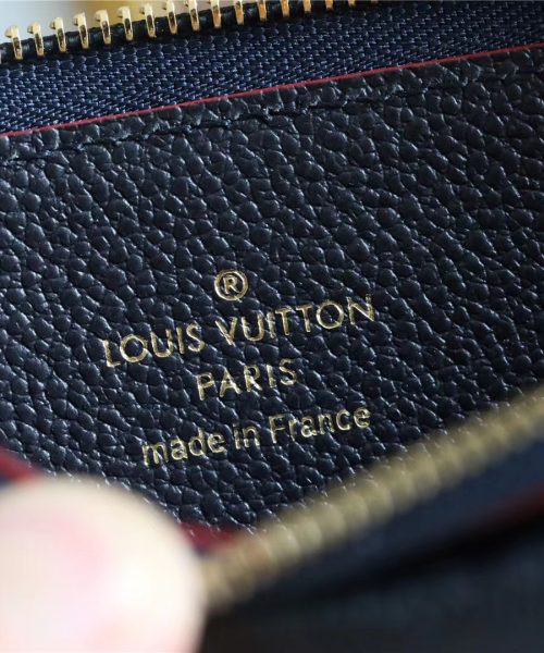 1:1 Replica Louis Vuitton Card Holder Recto Verso Monogram Empreinte Navy Blue / Red For Women, Women's Wallets 5.1in/13cm LV M69420