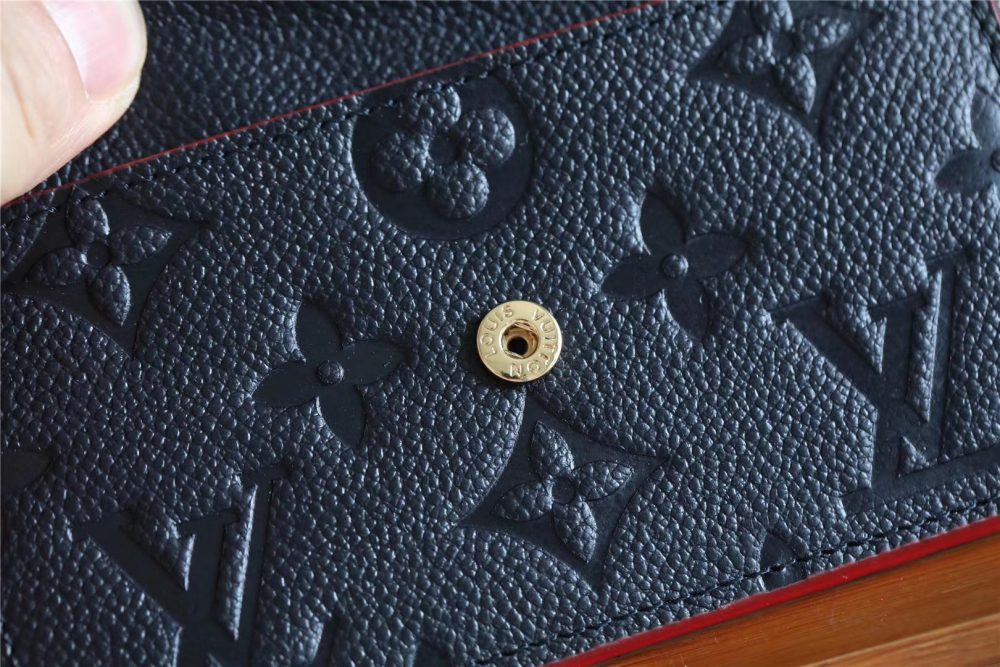 1:1 Replica Louis Vuitton Card Holder Recto Verso Monogram Empreinte Navy Blue / Red For Women, Women's Wallets 5.1in/13cm LV M69420 - Image 4