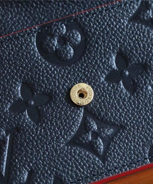 1:1 Replica Louis Vuitton Card Holder Recto Verso Monogram Empreinte Navy Blue / Red For Women, Women's Wallets 5.1in/13cm LV M69420