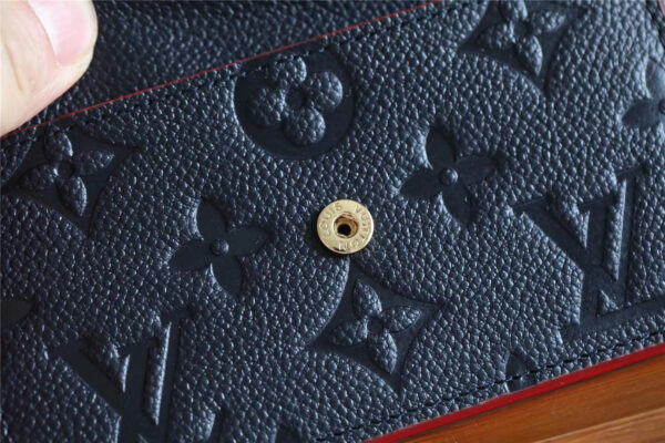 Louis Vuitton Card Holder Recto Verso Monogram Empreinte Navy Blue / Red For Women, Women's Wallets 5.1in/13cm LV M69420