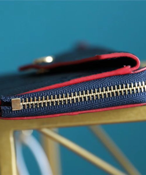 1:1 Replica Louis Vuitton Card Holder Recto Verso Monogram Empreinte Navy Blue / Red For Women, Women's Wallets 5.1in/13cm LV M69420