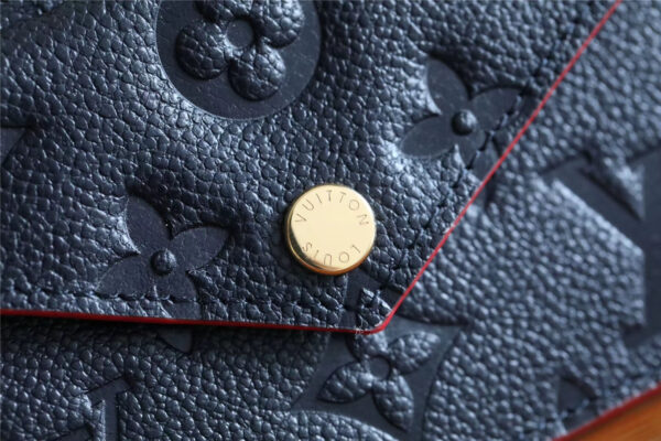 Louis Vuitton Card Holder Recto Verso Monogram Empreinte Navy Blue / Red For Women, Women's Wallets 5.1in/13cm LV M69420