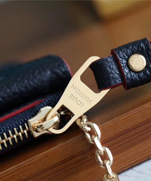 1:1 Replica Louis Vuitton Card Holder Recto Verso Monogram Empreinte Navy Blue / Red For Women, Women's Wallets 5.1in/13cm LV M69420