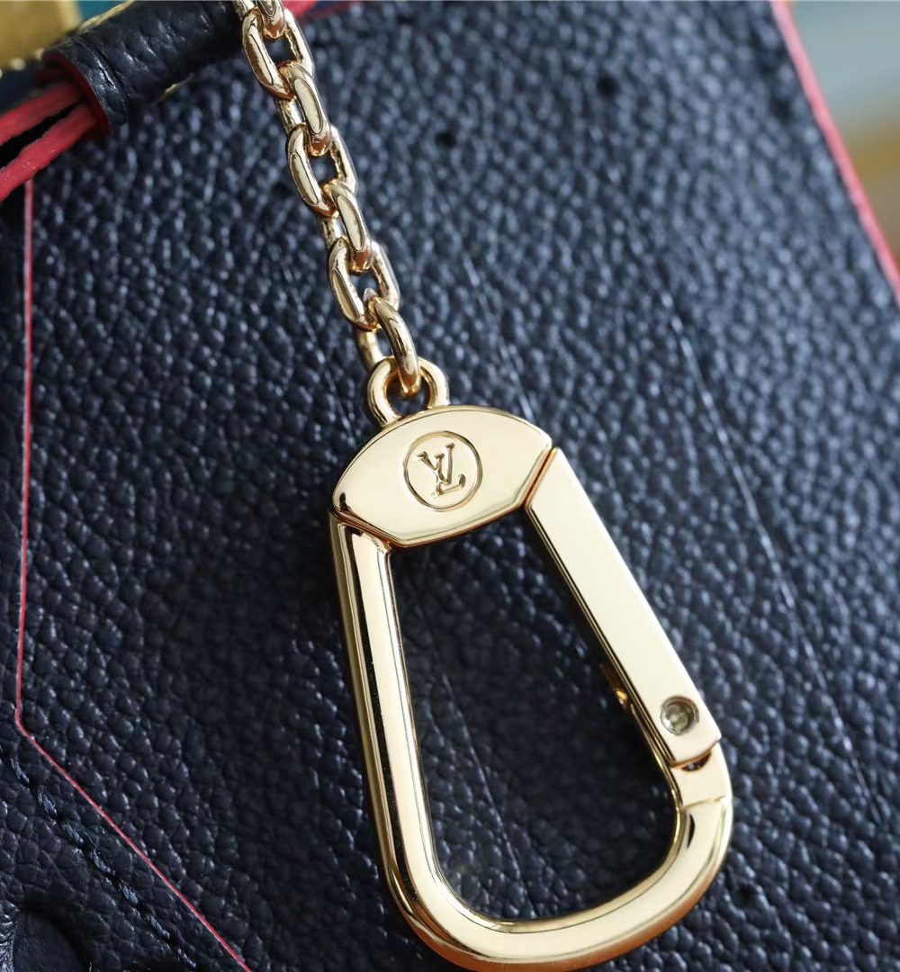 1:1 Replica Louis Vuitton Card Holder Recto Verso Monogram Empreinte Navy Blue / Red For Women, Women's Wallets 5.1in/13cm LV M69420