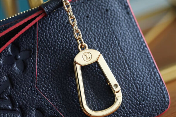 Louis Vuitton Card Holder Recto Verso Monogram Empreinte Navy Blue / Red For Women, Women's Wallets 5.1in/13cm LV M69420