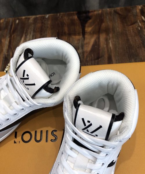 Louis Vuitton Charlie Sneaker Boot Mix Of Recycled And Bio Based Materials White For Women LV 1A9RYU