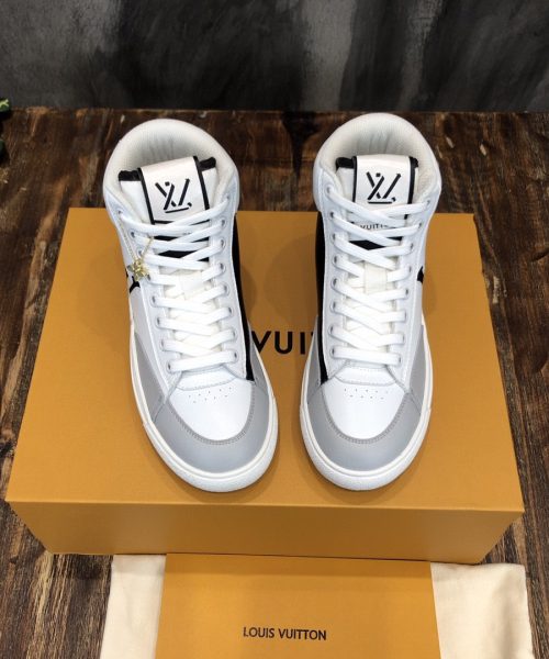 Louis Vuitton Charlie Sneaker Boot Mix Of Recycled And Bio Based Materials White For Women LV 1A9RYU
