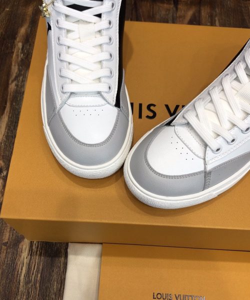 Louis Vuitton Charlie Sneaker Boot Mix Of Recycled And Bio Based Materials White For Women LV 1A9RYU