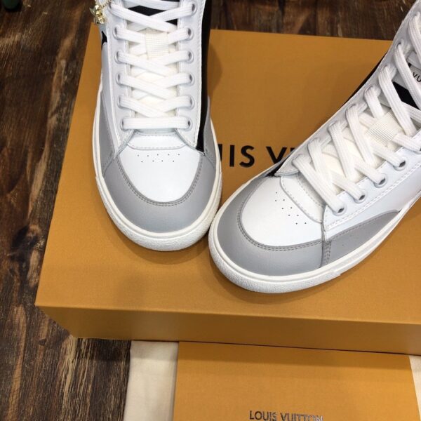 Louis Vuitton Charlie Sneaker Boot Mix Of Recycled And Bio Based Materials White For Women LV 1A9RYU