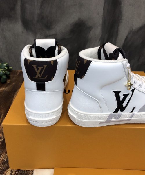 Louis Vuitton Charlie Sneaker Boot Mix Of Recycled And Bio Based Materials White For Women LV 1A9RYU