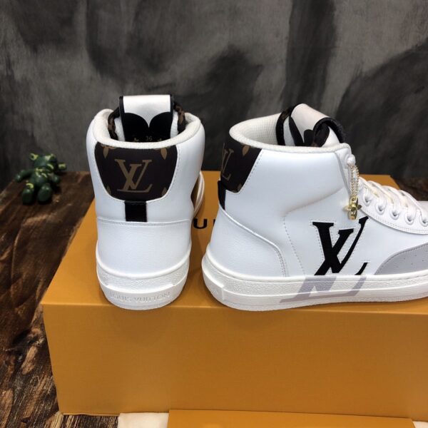 Louis Vuitton Charlie Sneaker Boot Mix Of Recycled And Bio Based Materials White For Women LV 1A9RYU