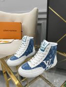Louis Vuitton Charlie Sneaker Boot Monogram Denim Blue For Women LV 1AA47H