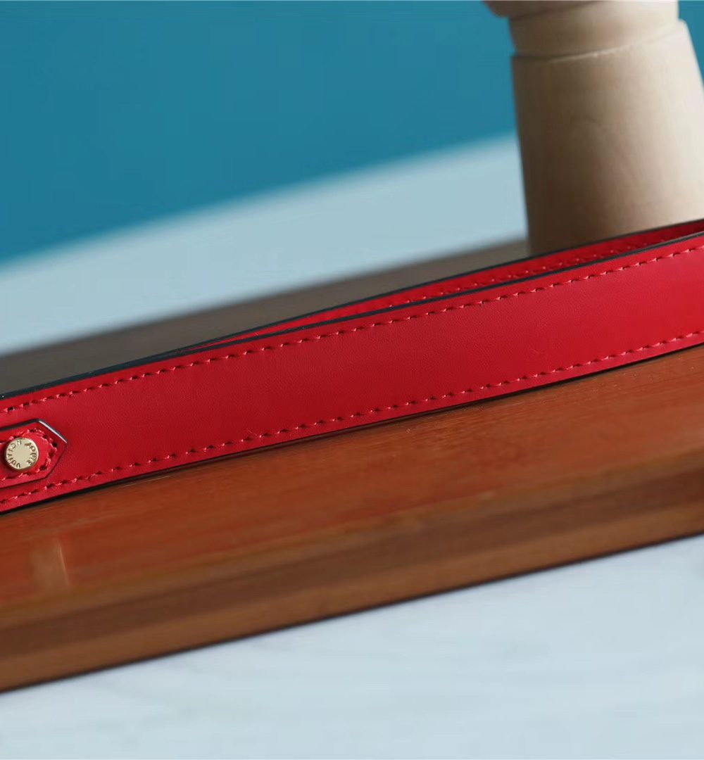 1:1 Replica Louis Vuitton City Pouch Monogram Denim Canvas Red For Women, Women's Wallets 9.1in/23cm LV M68761