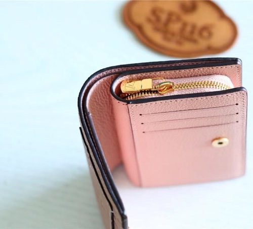 1:1 Replica Louis Vuitton Clea Wallet Monogram Empreinte Light Pink For Women, Women's Wallets 1.3in/11cm LV