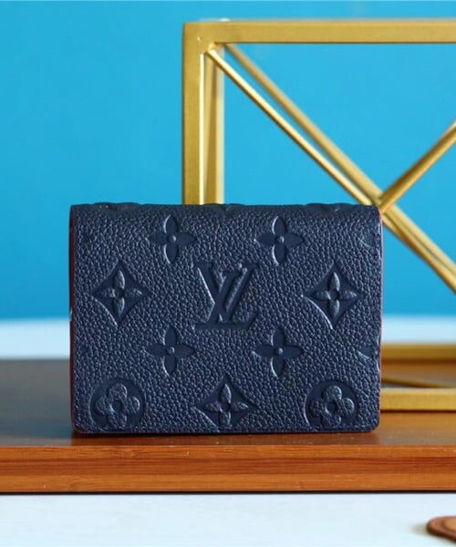 Louis Vuitton Clea Wallet Monogram Empreinte Navy Blue For Women, Women's Wallets 1.3in/11cm LV
