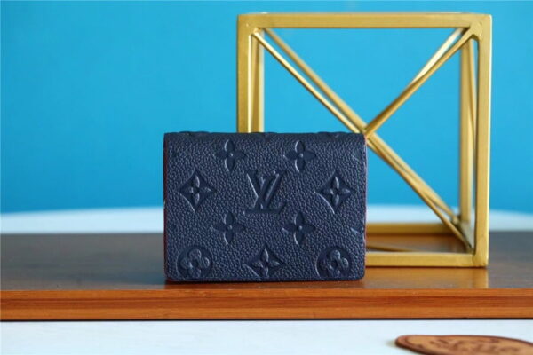 Louis Vuitton Clea Wallet Monogram Empreinte Navy Blue For Women, Women's Wallets 1.3in/11cm LV