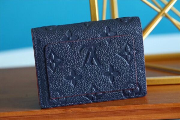 Louis Vuitton Clea Wallet Monogram Empreinte Navy Blue For Women, Women's Wallets 1.3in/11cm LV