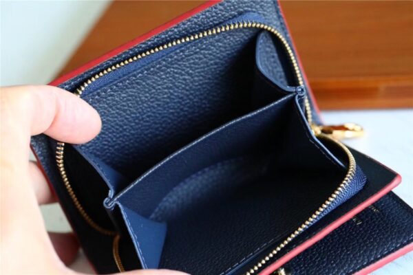 Louis Vuitton Clea Wallet Monogram Empreinte Navy Blue For Women, Women's Wallets 1.3in/11cm LV
