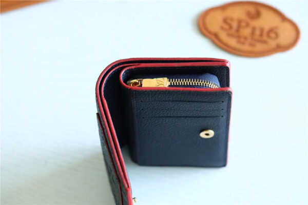 Louis Vuitton Clea Wallet Monogram Empreinte Navy Blue For Women, Women's Wallets 1.3in/11cm LV