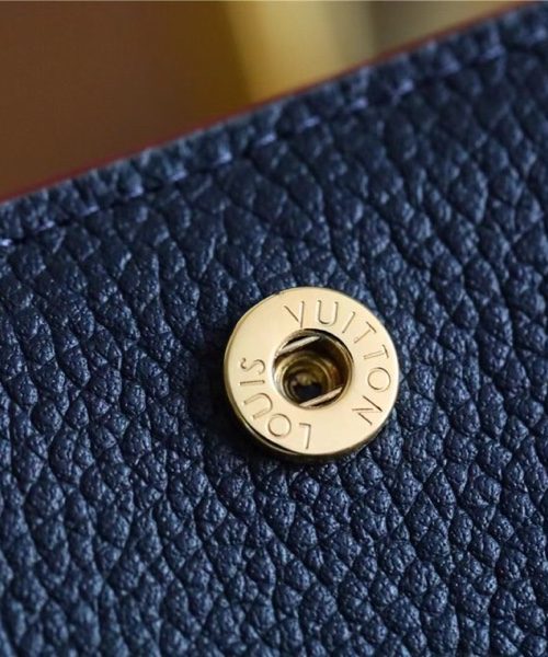 1:1 Replica Louis Vuitton Clea Wallet Monogram Empreinte Navy Blue For Women, Women's Wallets 1.3in/11cm LV