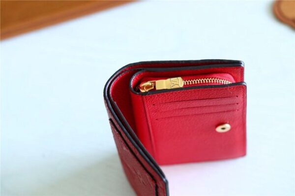 Louis Vuitton Clea Wallet Monogram Empreinte Red For Women, Women's Wallets 1.3in/11cm LV