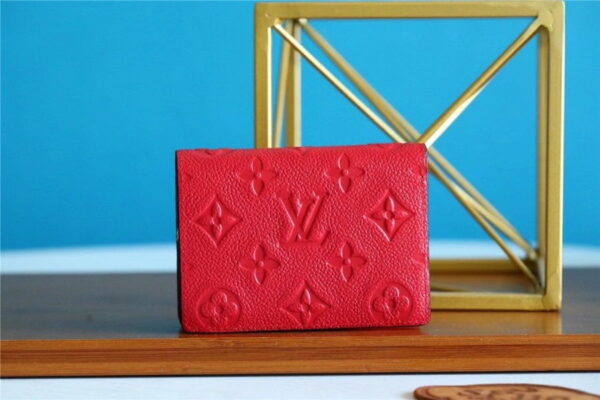 Louis Vuitton Clea Wallet Monogram Empreinte Red For Women, Women's Wallets 1.3in/11cm LV