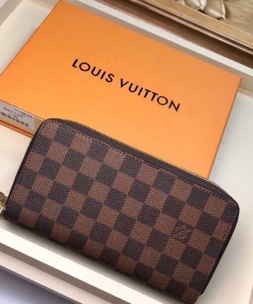 Louis Vuitton Clemence Wallet Damier Ebene Canvas For Women, Women Wallet LV