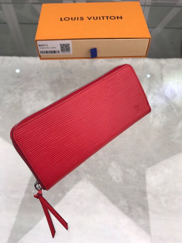 Louis Vuitton Clemence Wallet Epi Red For Women, Women's Wallets 7.5in/19cm LV M60913