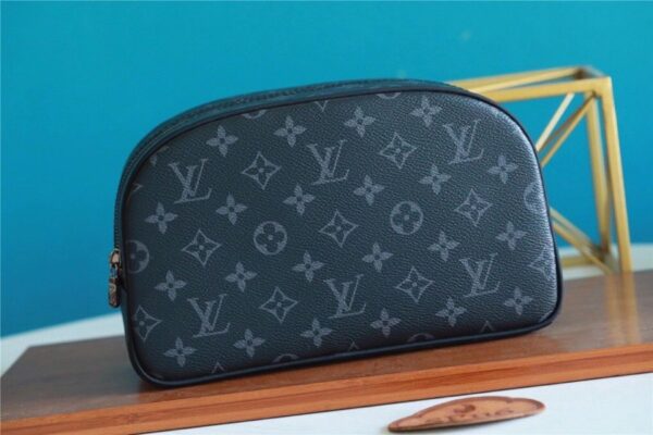 Louis Vuitton Cosmetic Pouch Monogram Eclipse For Women, Women's Wallets 6.7in/17cm LV M60024